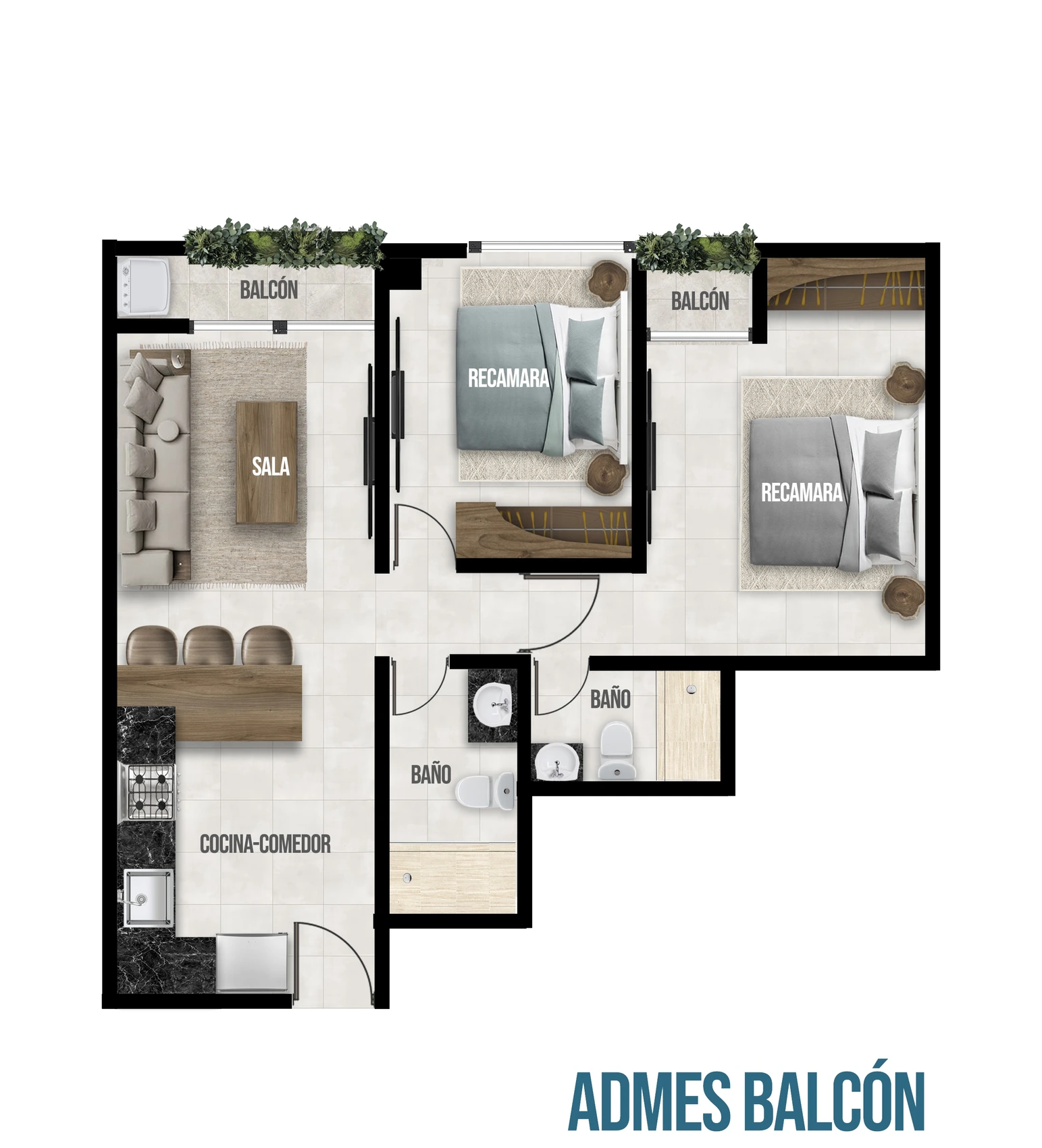 Plano ilustrado modelo Admes ALTIUS