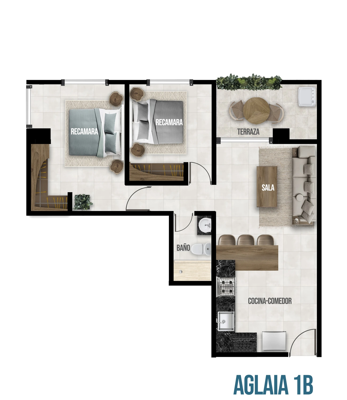 Plano ilustrado modelo Aglaia ALTIUS