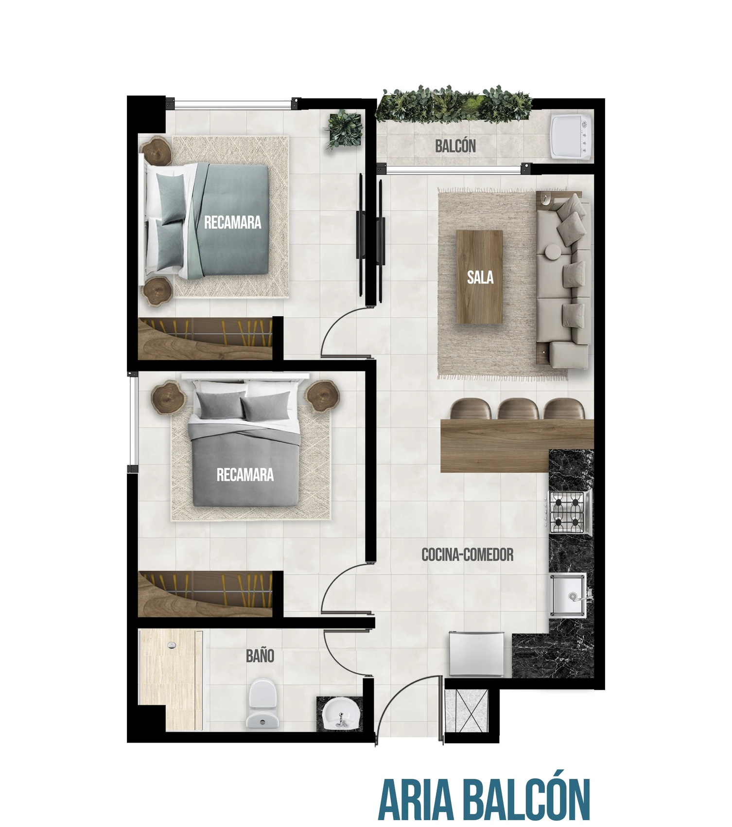 Plano ilustrado modelo Aria ALTIUS