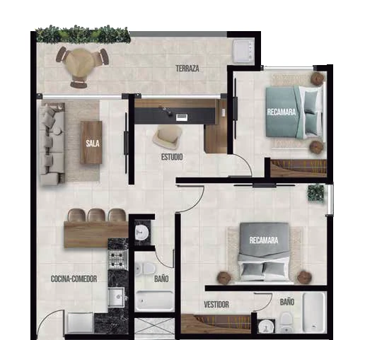 Plano penthouse Aurum ALTIUS